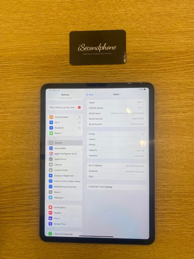 iPad Pro M2 11 Inch 2022 Grey Wifi Only