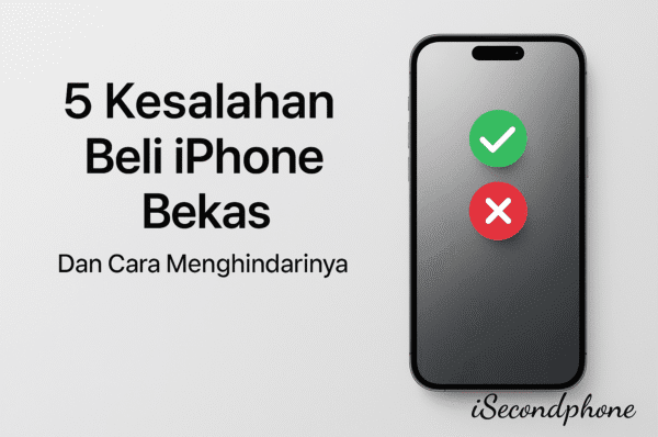 5 kesalahan beli iPhone bekas dan cara menghindarinya dengan tips memilih iPhone second yang aman, transparan, dan bergaransi di iSecondphone