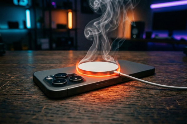 bahaya MagSafe KW yang menyebabkan iPhone overheat dan merusak Battery Health serta IC Power.