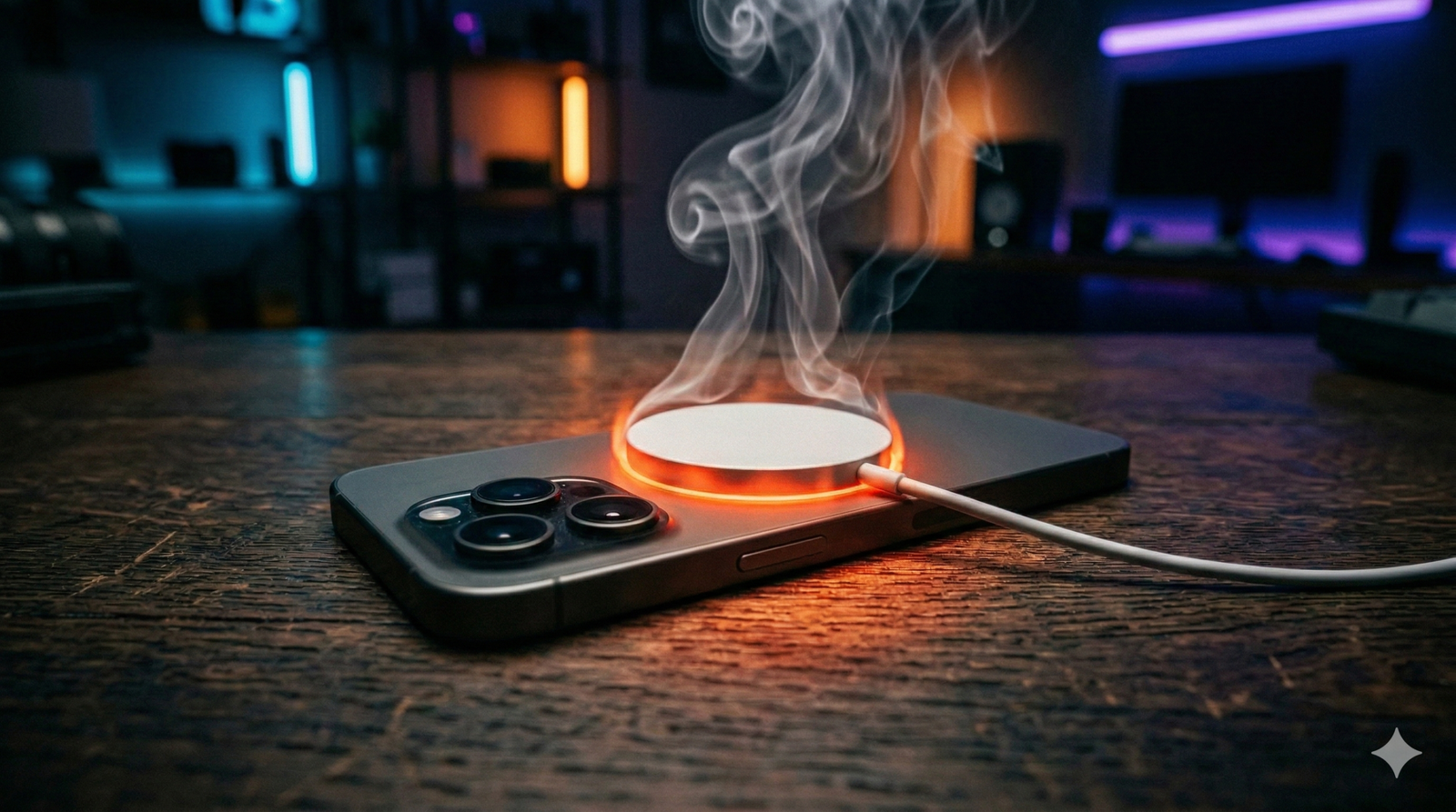 bahaya MagSafe KW yang menyebabkan iPhone overheat dan merusak Battery Health serta IC Power.
