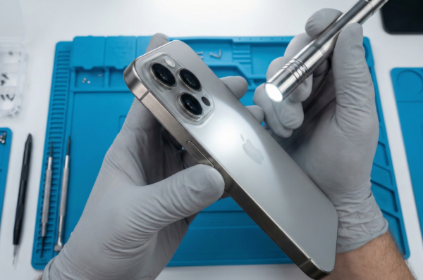 Panduan mengecek 5 ciri iPhone backdoor gantian dan perbedaan kaca belakang ori bawaan pabrik dengan OEM KW.