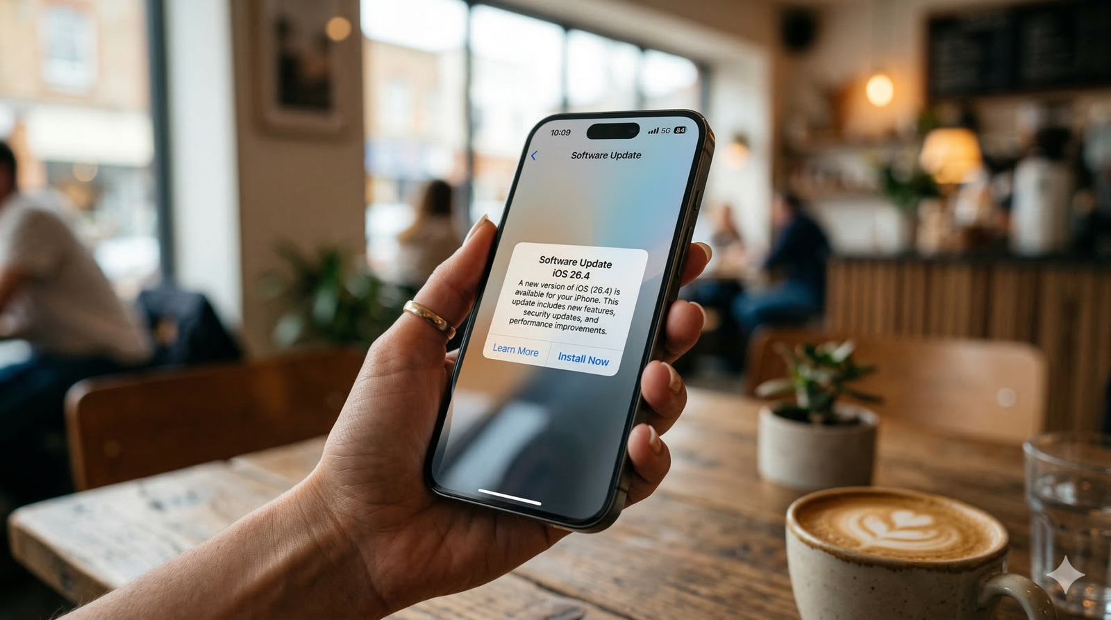 Ilustrasi pengguna gawai yang membaca informasi fitur hemat baterai di layar update iOS 26.4 pada iPhone untuk mencegah perangkat overheat dan boros baterai saat beraktivitas harian.