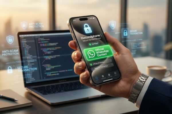 Panduan memvalidasi nomor resmi iSecondPhone melalui website dan Google profil bisnis untuk menghindari sindikat penipuan online.