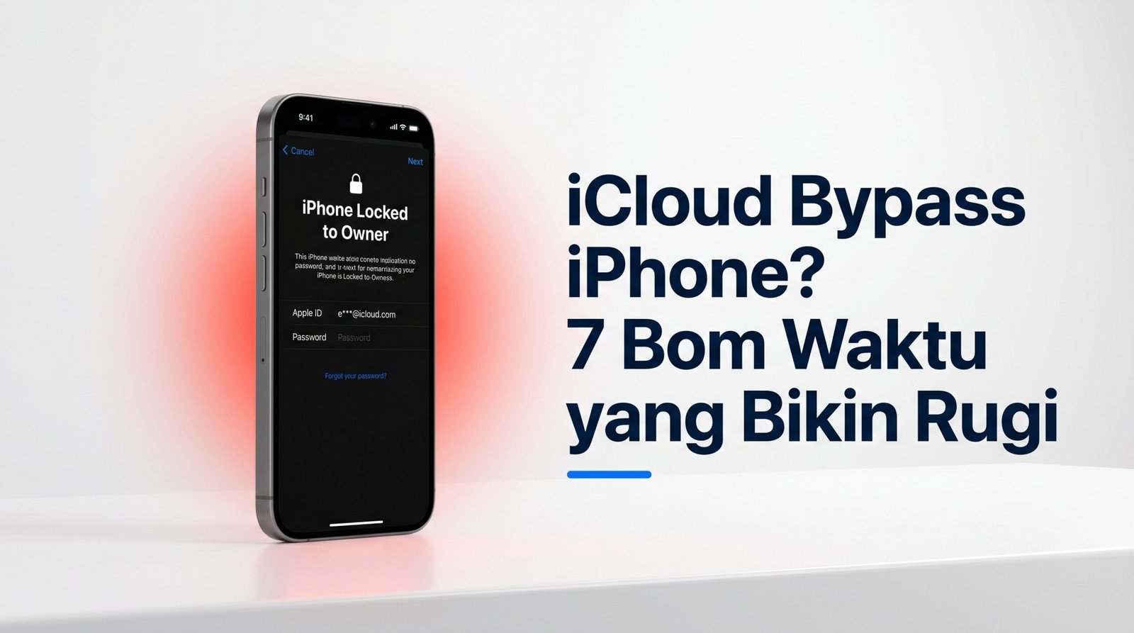 iCloud Bypass iPhone — layar Activation Lock yang bisa relock kapan saja