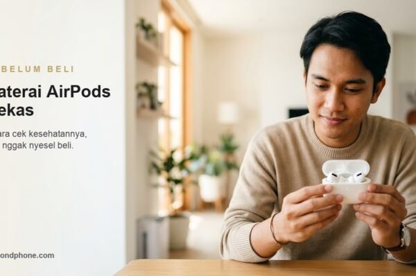 baterai AirPods bekas - anak muda cek kondisi AirPods sebelum beli