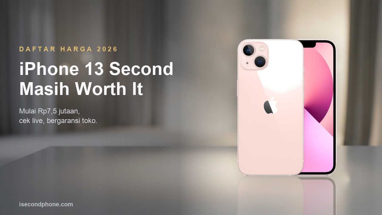Harga iPhone 13 second 2026 semua tipe, foto unit asli iSecondphone bergaransi toko cek live video call