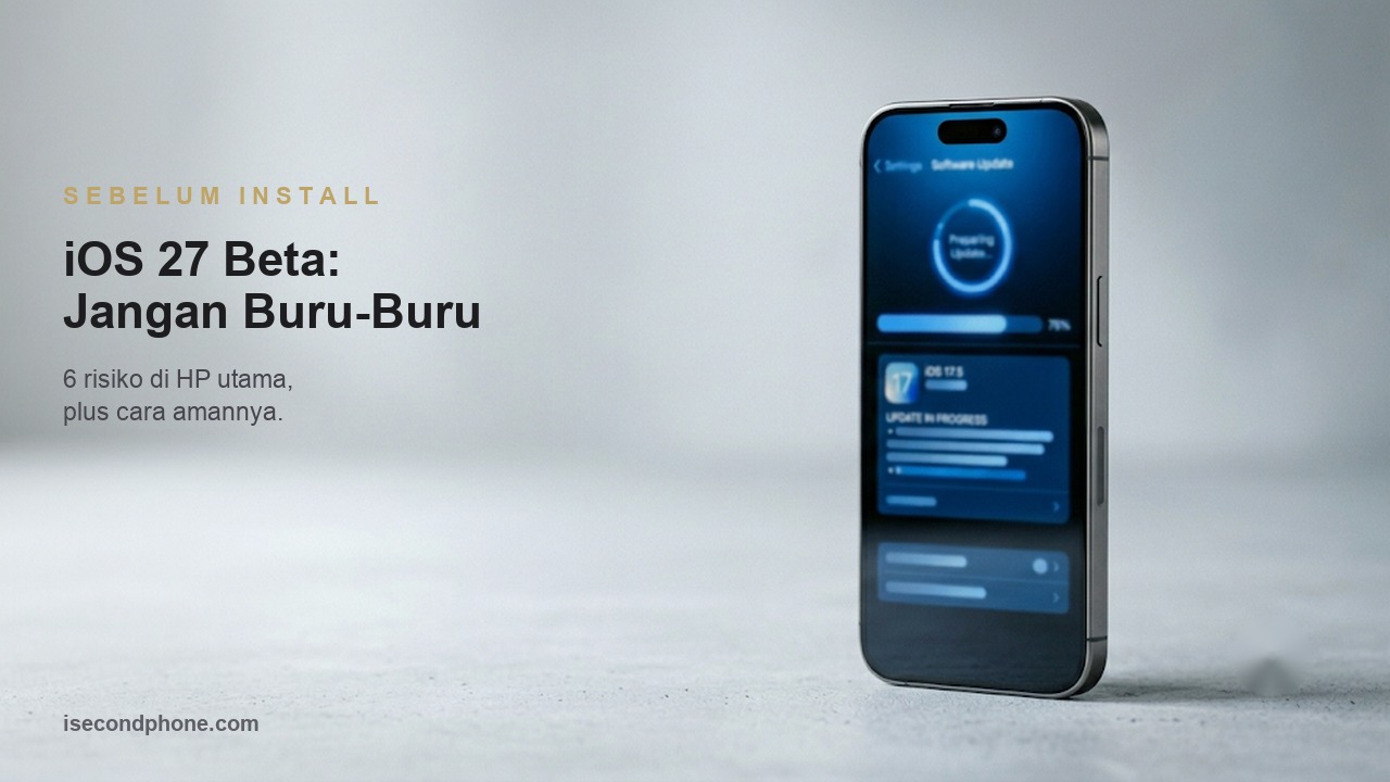 iOS 27 beta di iPhone, risiko install di HP utama sebelum versi final