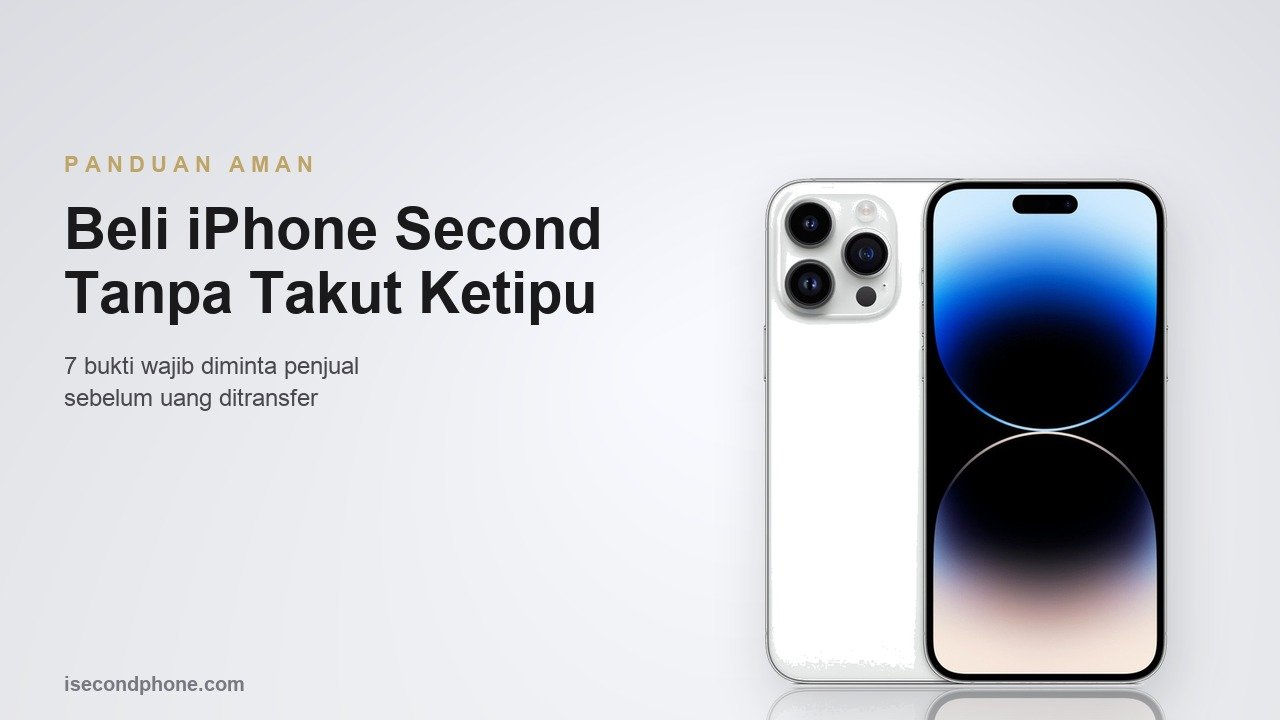 Cara Beli iPhone Second Aman: 7 Bukti Wajib Diminta Sebelum Transfer 1 Cara beli iPhone second aman - 7 bukti wajib diminta penjual sebelum transfer