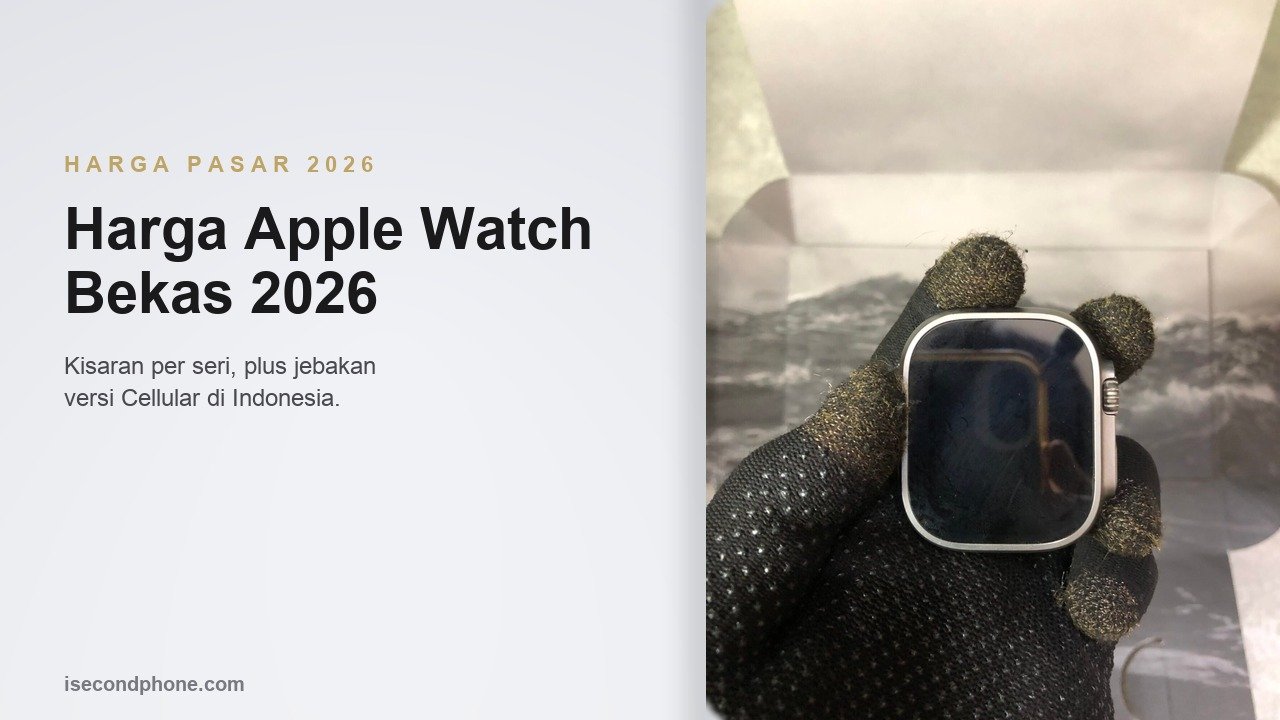 Apple Watch bekas bodi titanium dipegang tangan untuk panduan harga pasaran 2026