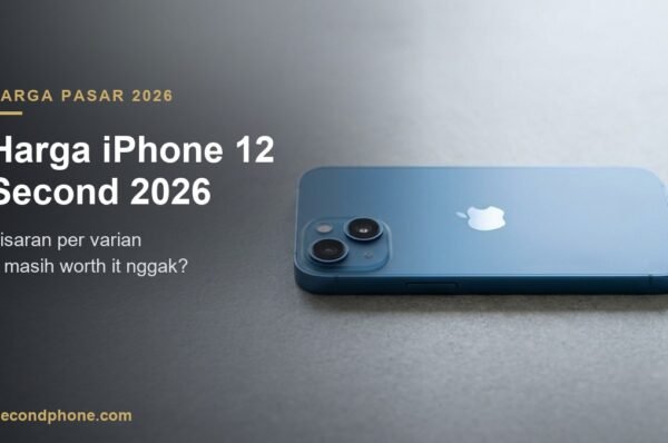 iPhone 12 warna biru tampak belakang, ilustrasi harga iPhone 12 second 2026