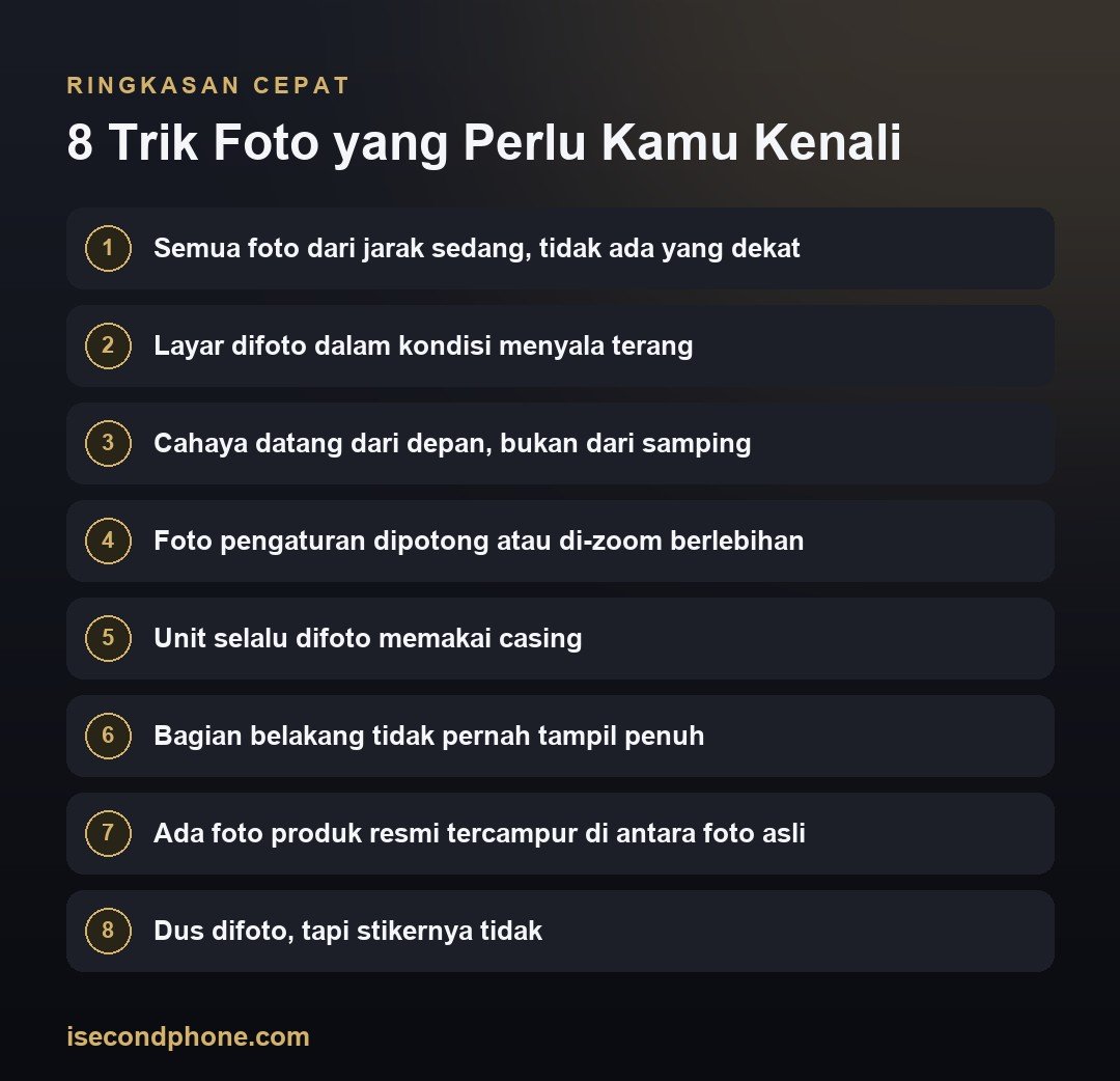 8 Trik Foto yang Perlu Kamu Kenali — ringkasan panduan baca foto iklan iPhone second