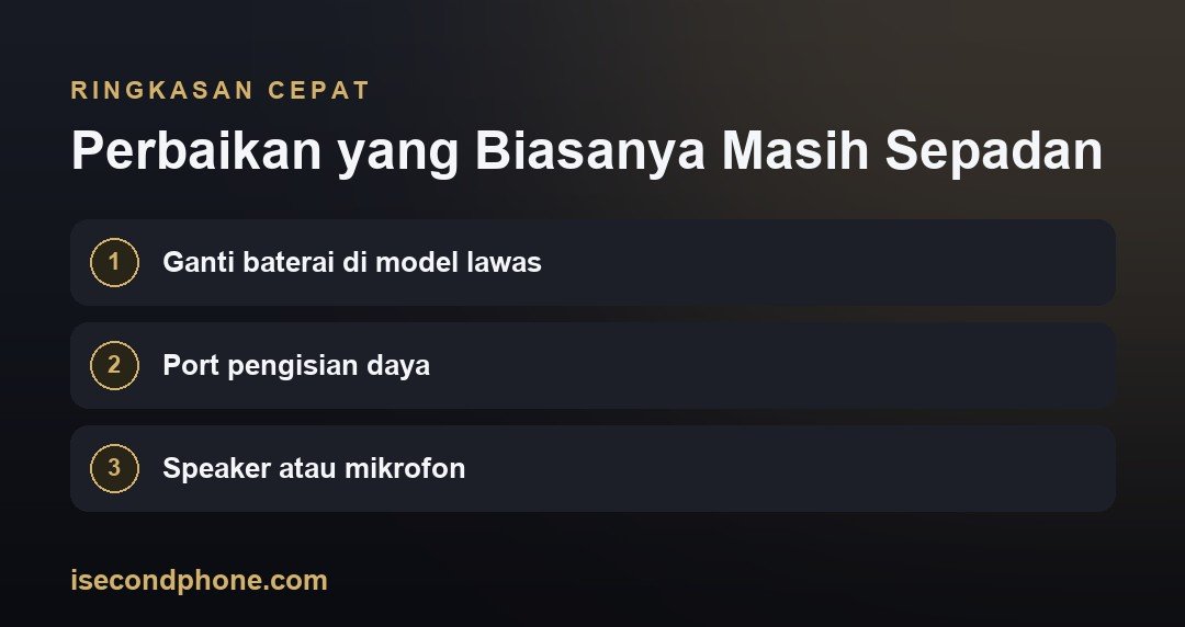 Biaya Servis iPhone 2026: Kisaran per Komponen & Kapan Mending Beli Unit Lain 2 Perbaikan yang Biasanya Masih Sepadan — ringkasan panduan biaya servis iPhone