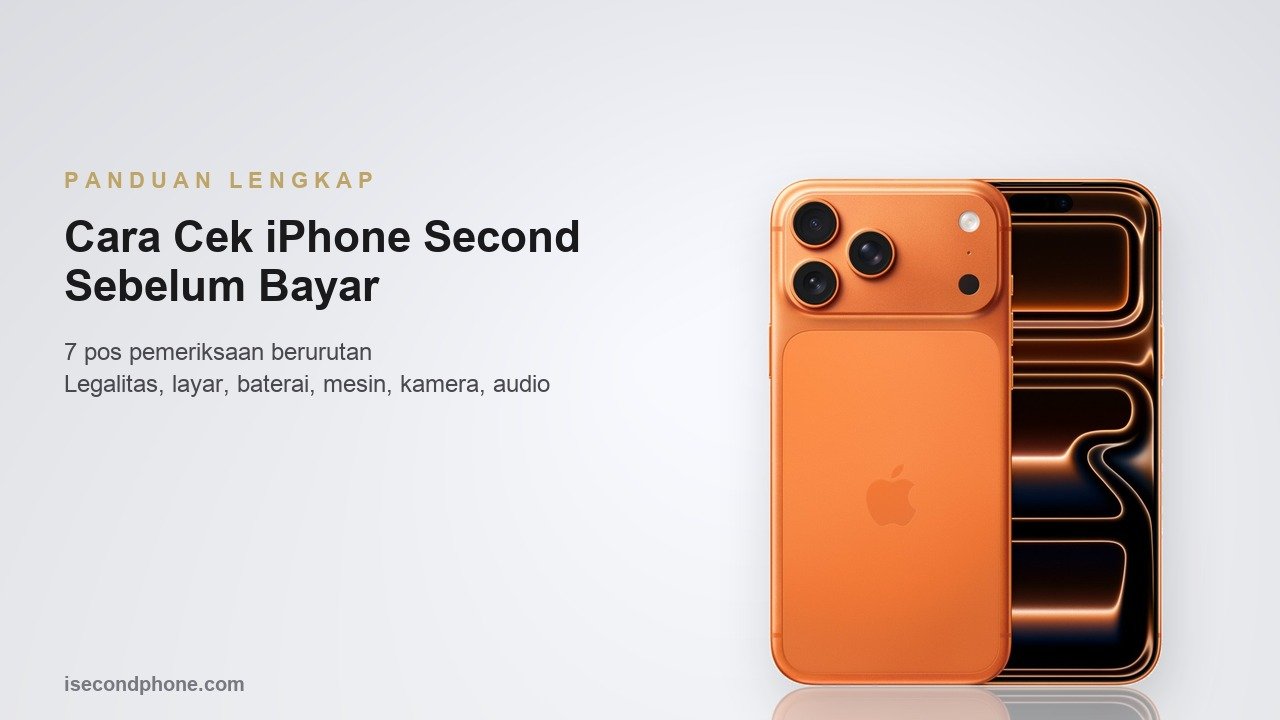 Panduan cara cek iPhone second sebelum bayar dengan tujuh pos pemeriksaan berurutan