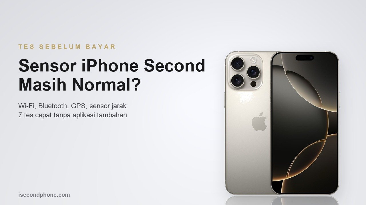 Cek sensor iPhone second: tujuh tes penting sebelum membayar, dari sensor jarak sampai GPS