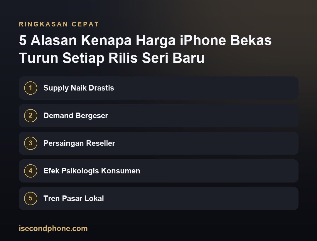 5 Alasan Kenapa Harga iPhone Bekas Turun Setiap Rilis Seri Baru — ringkasan panduan harga iPhone bekas turun