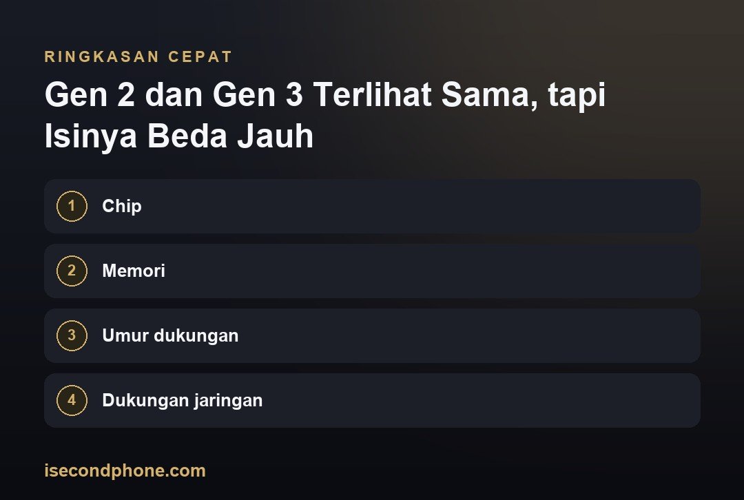 Harga iPhone SE Second 2026: Kisaran per Varian & Beda Gen 2 vs Gen 3 2 Gen 2 dan Gen 3 Terlihat Sama, tapi Isinya Beda Jauh — ringkasan panduan harga iPhone se second