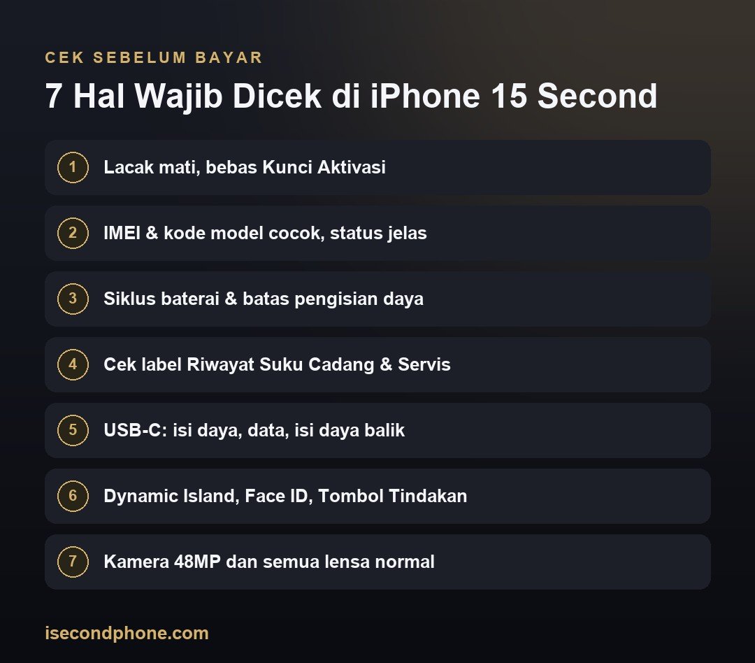 7 Hal Wajib Dicek di iPhone 15 Second — checklist iPhone 15 second