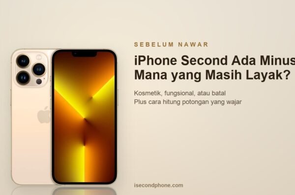iPhone Second Ada Minus: iPhone second warna emas dengan panduan menilai minus yang masih layak dibeli