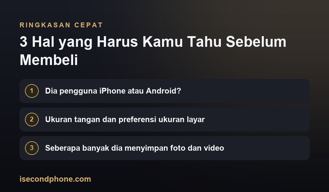 iPhone Second Buat Kado: Cara Pilih Tanpa Tanya Orangnya 1 3 Hal yang Harus Kamu Tahu Sebelum Membeli — ringkasan panduan iPhone second buat kado