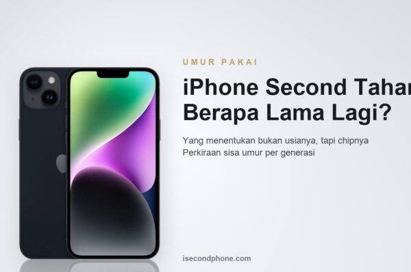 iPhone Second Tahan Berapa Lama: Panduan memperkirakan sisa umur pakai iPhone second dengan unit iPhone tampak depan dan belakang