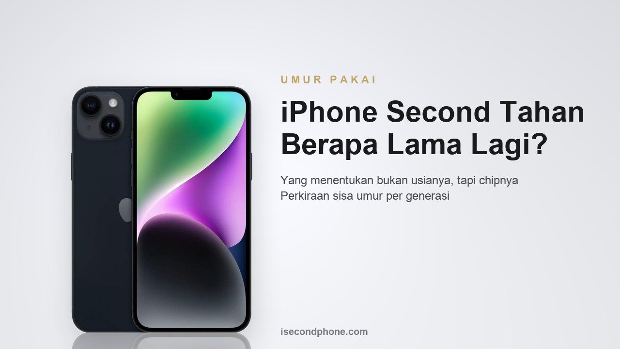 iPhone Second Tahan Berapa Lama: Panduan memperkirakan sisa umur pakai iPhone second dengan unit iPhone tampak depan dan belakang