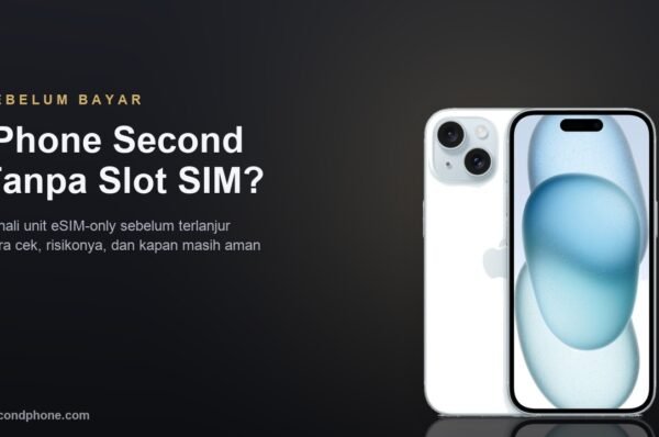iPhone second tanpa slot SIM atau unit eSIM-only yang perlu dicek sebelum dibeli
