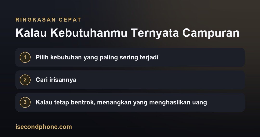 Kalau Kebutuhanmu Ternyata Campuran — ringkasan panduan iPhone second terbaik