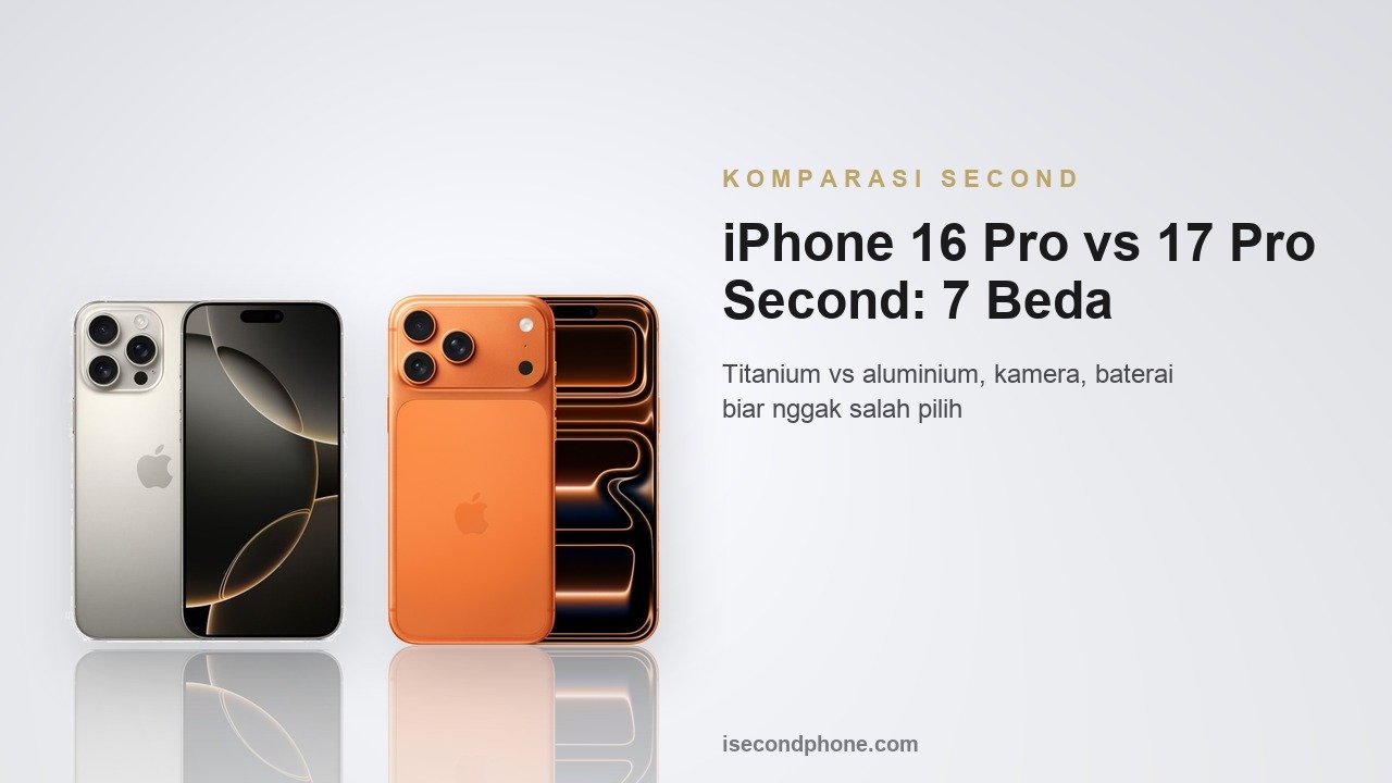 iPhone 16 Pro vs 17 Pro second: 7 beda penting biar nggak salah pilih