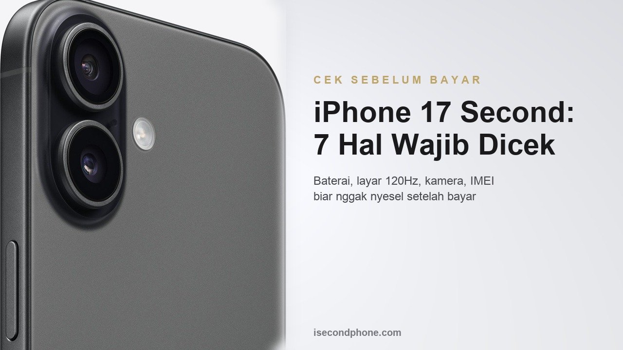 iPhone 17 second: 7 hal wajib dicek sebelum beli
